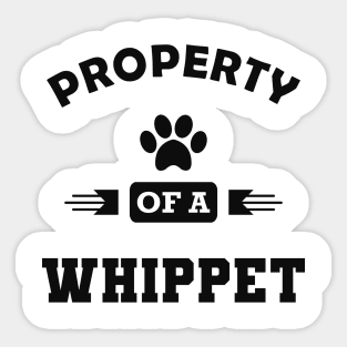 Whippet Dog - Property of a whippet Sticker